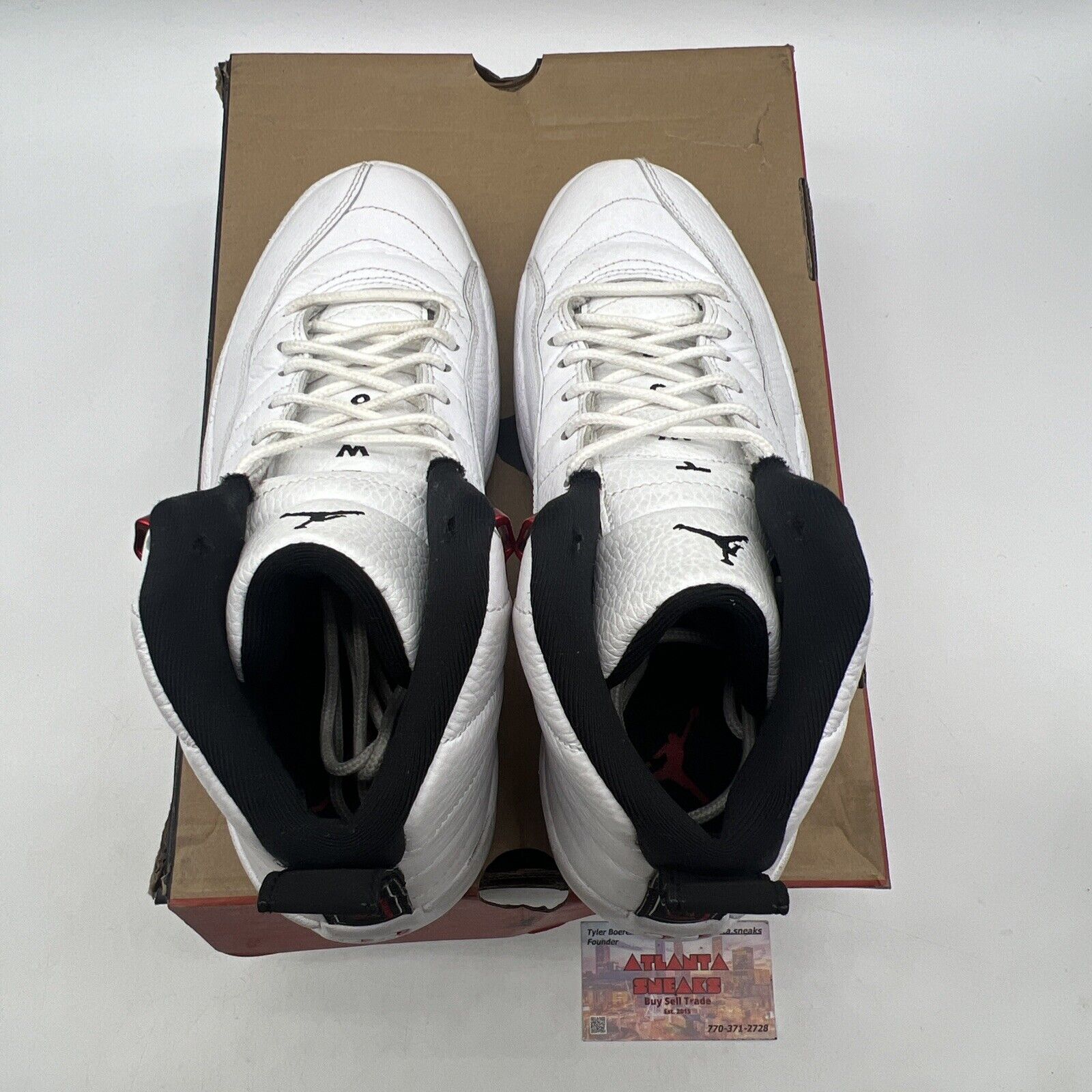 Size 9 - Air Jordan 12 Retro Twist Black White Leather Red (CT8013-106)