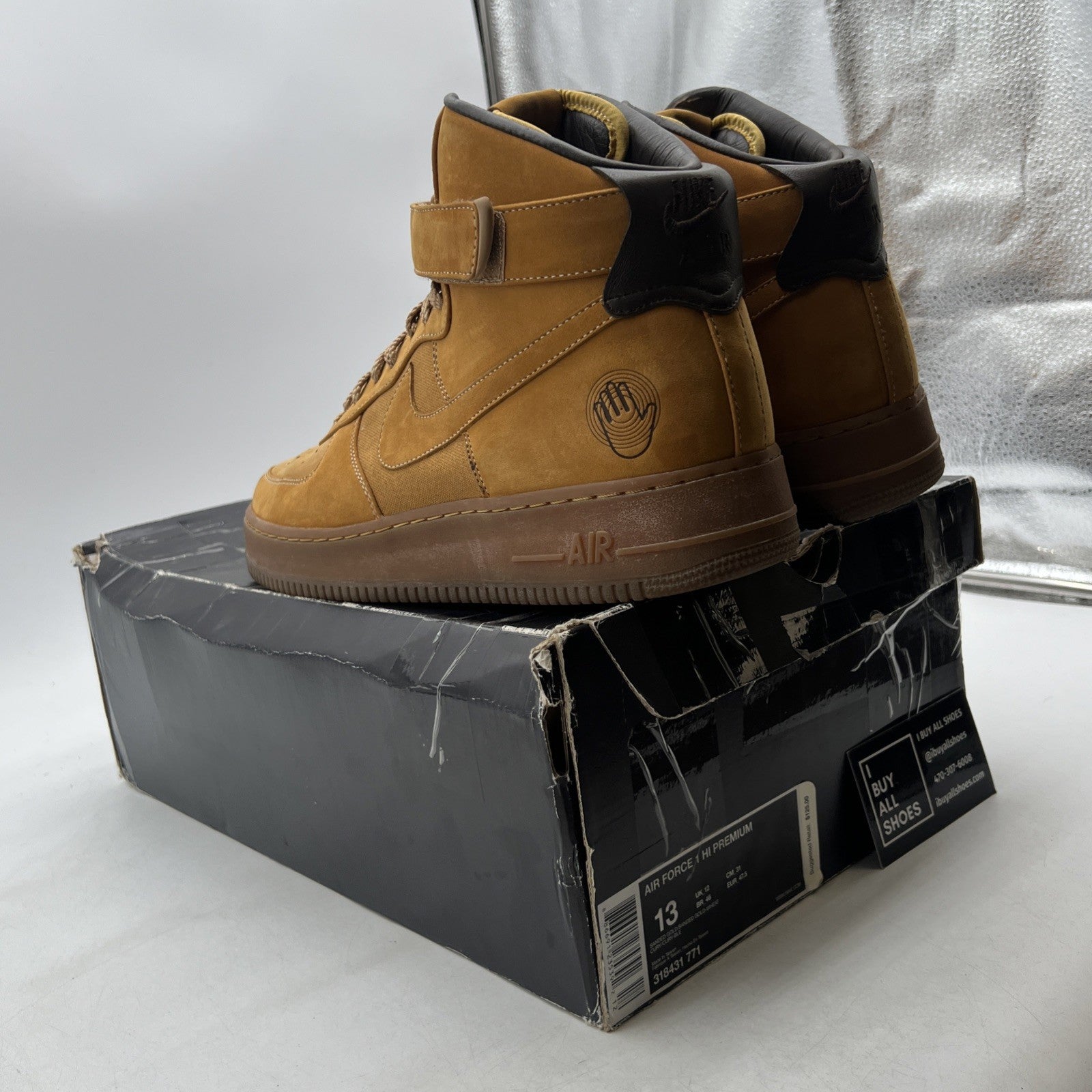 Size 13 - Nike Bobbito Garcia x Air Force 1 High Gold (318431-771)