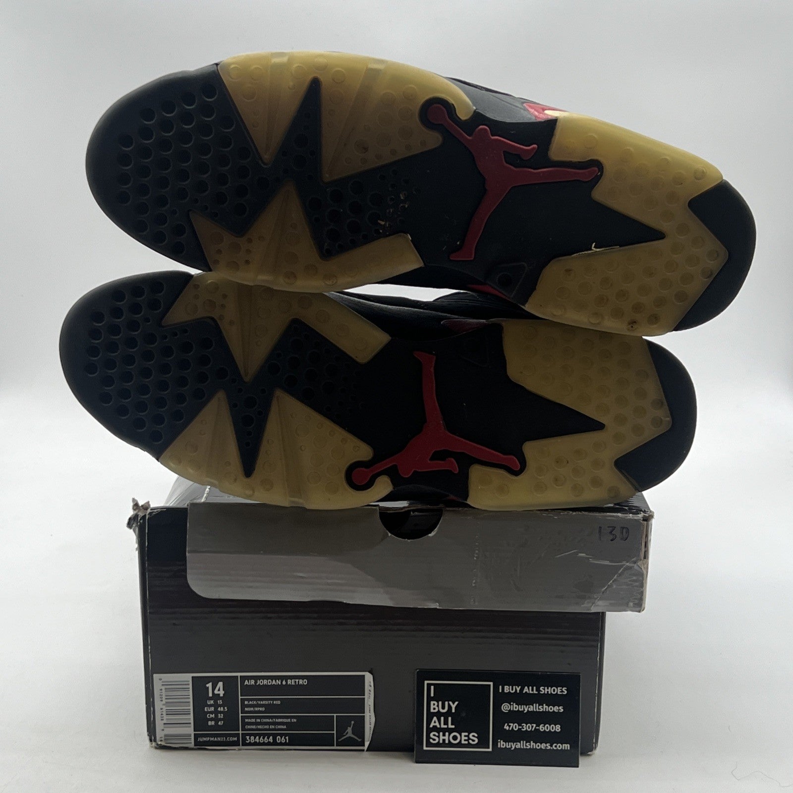 Size 14 - Air Jordan 6 Retro 2010 Varsity Red (384664-061)