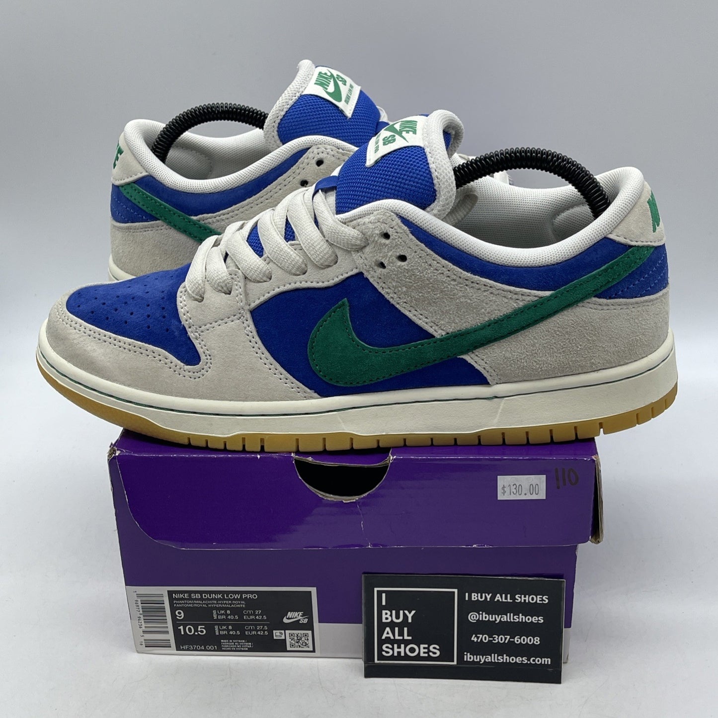 Size 9 - Nike Dunk Pro SB Low Hyper Royal Malachite (HF3704-001)
