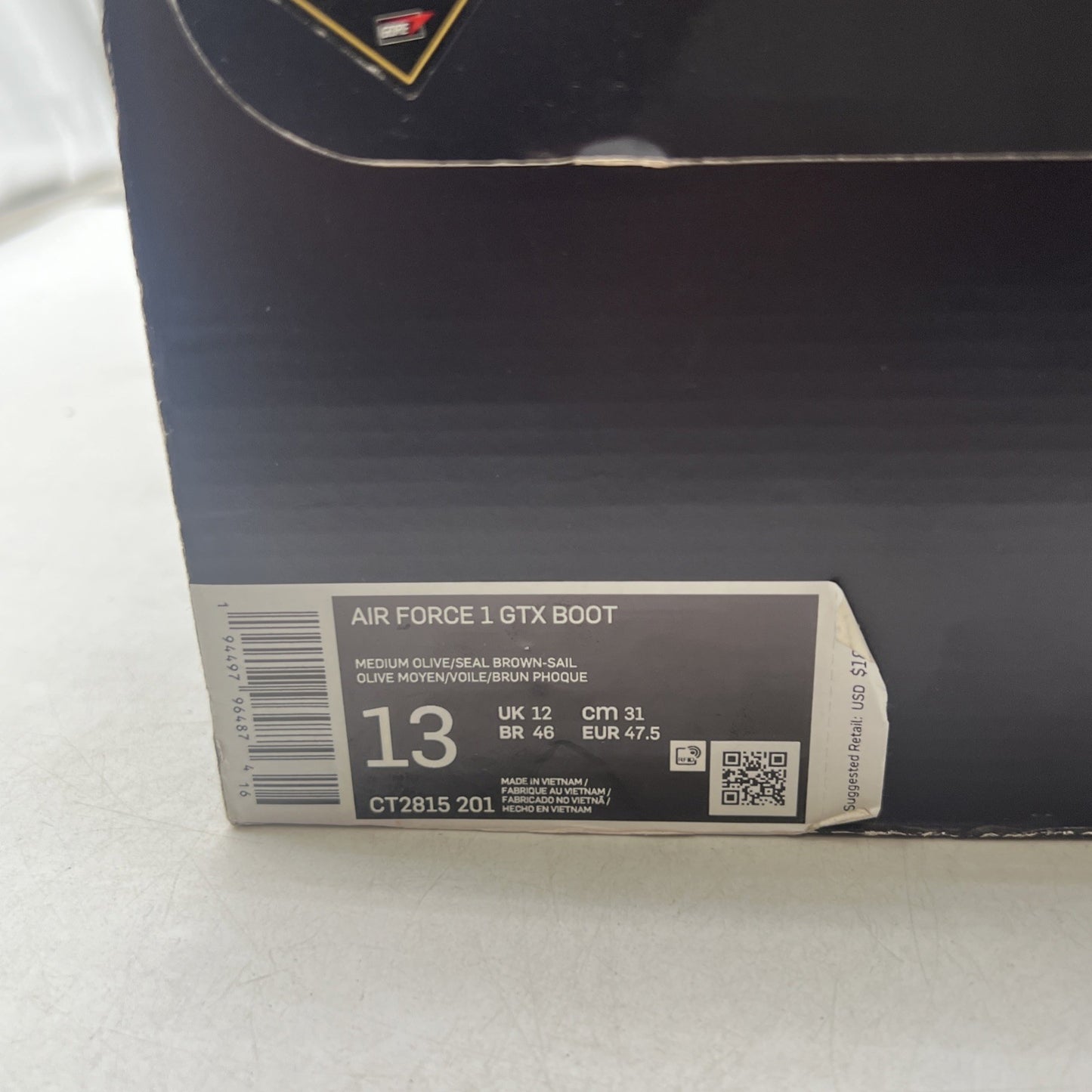 Size 13 - Nike Air Force 1 High Gore-Tex 2020 Olive (CT2815-201)