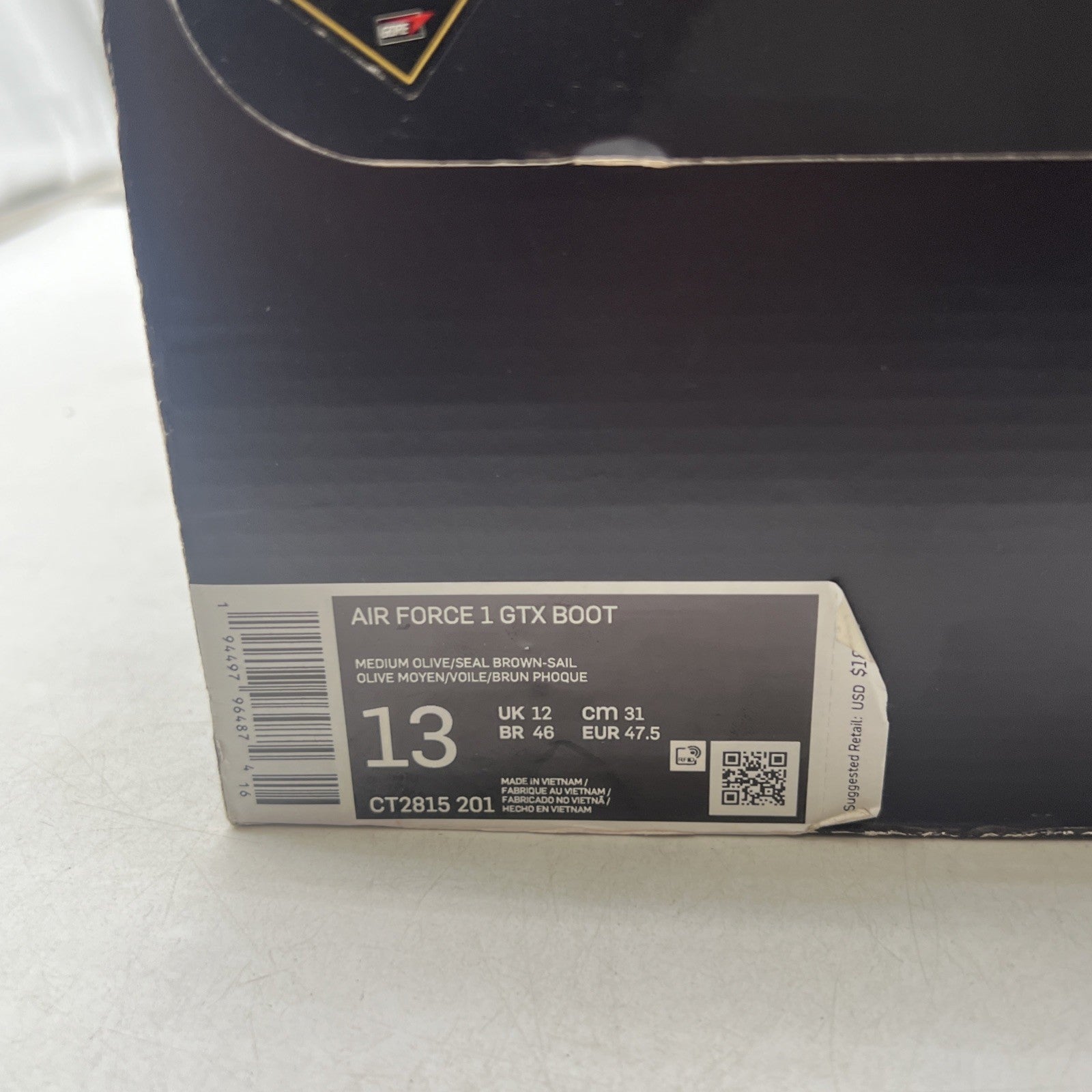 Size 13 - Nike Air Force 1 High Gore-Tex 2020 Olive (CT2815-201)