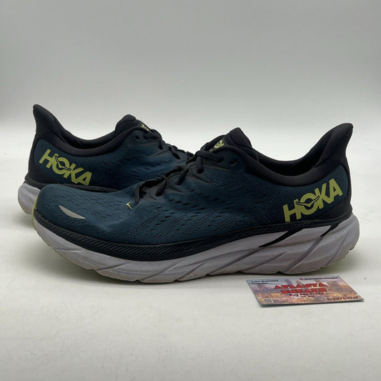 Size 12.5 - Hoka One One Clifton 8 Running Shoes, Blue