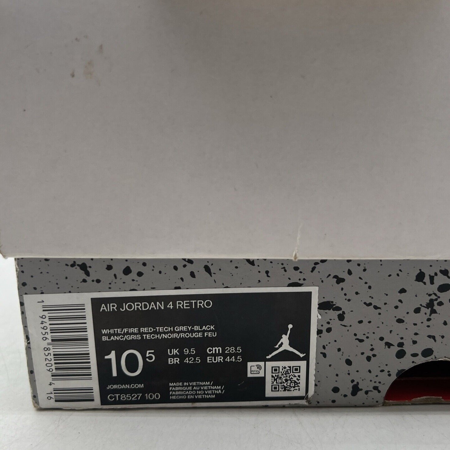 Size 10.5 - Jordan 4 Retro Mid White Oreo (CT8527-100)