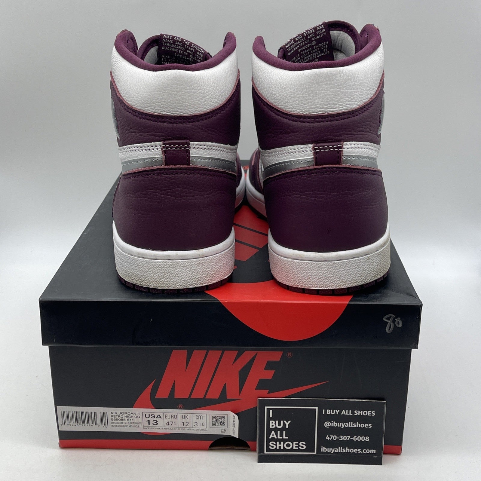 Size 13 - Air Jordan 1 Retro High OG Bordeaux (555088-611)