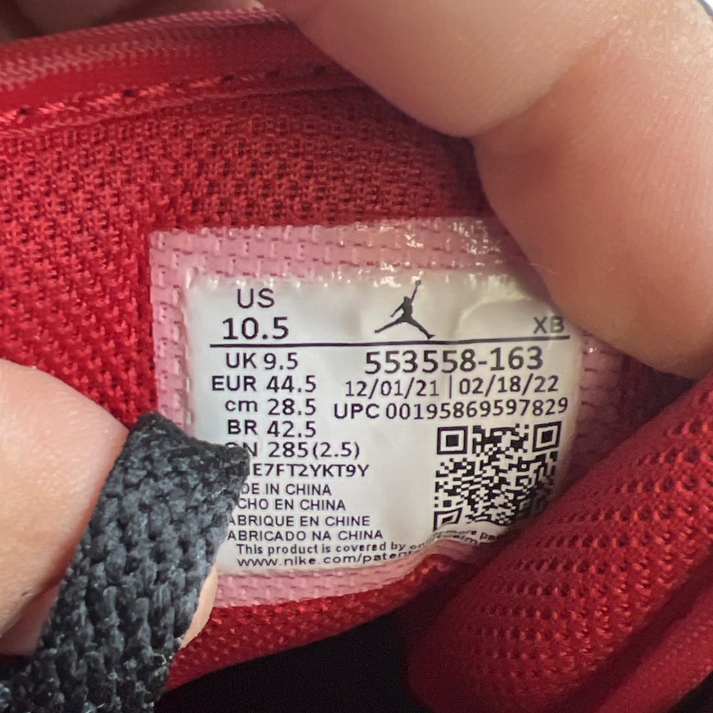 Size 10.5 - Air Jordan 1 Low Reverse Black Toe (553558-163)