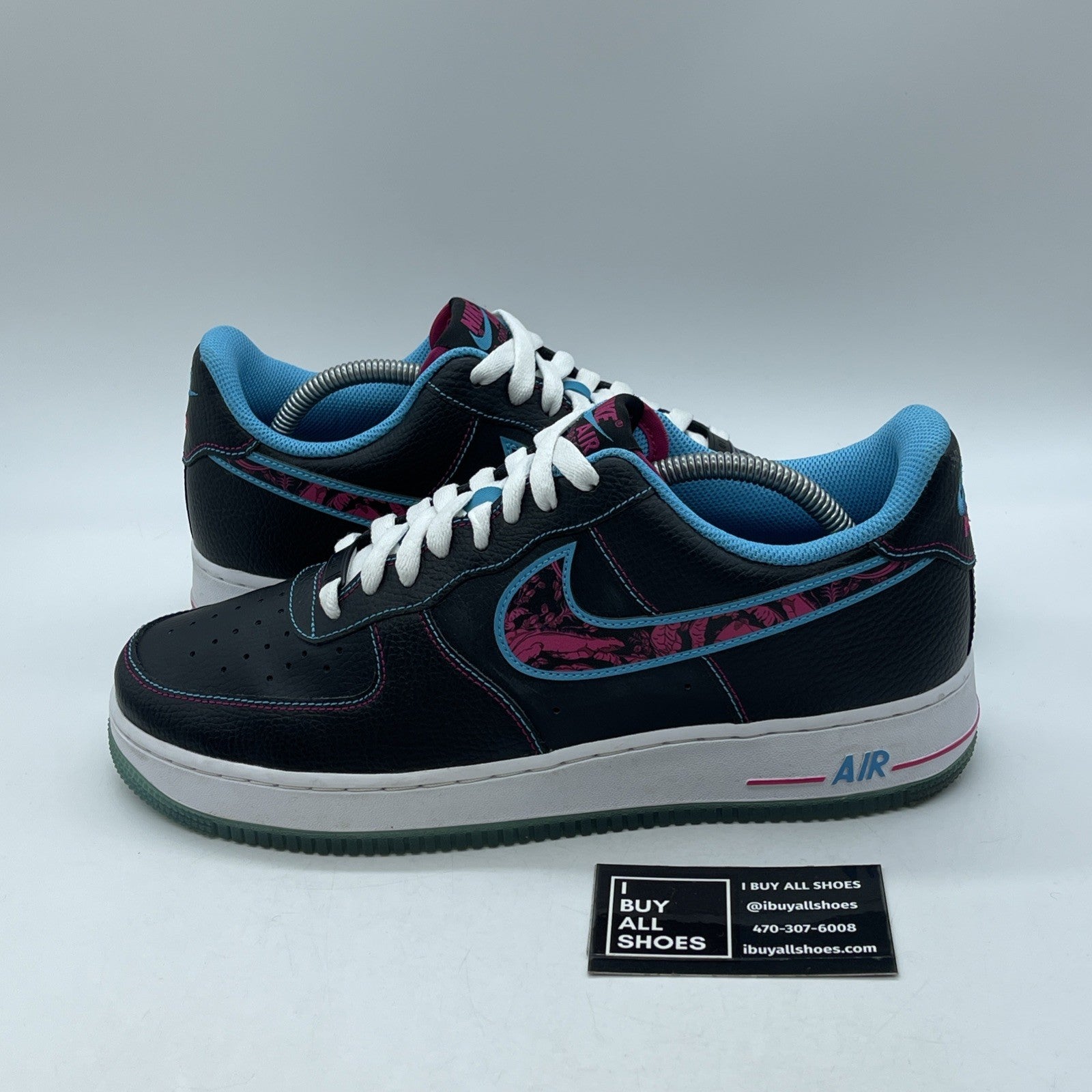Size 10 - Nike Air Force 1 '07 LV8 Miami Nights Black Leather (DD9183-001)