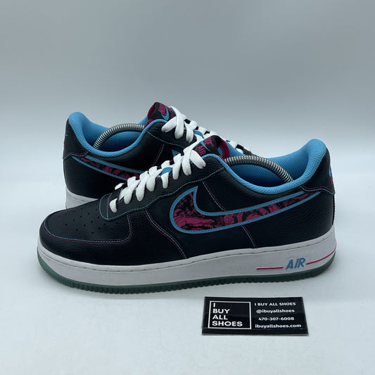 Size 10 - Nike Air Force 1 '07 LV8 Miami Nights Black Leather (DD9183-001)
