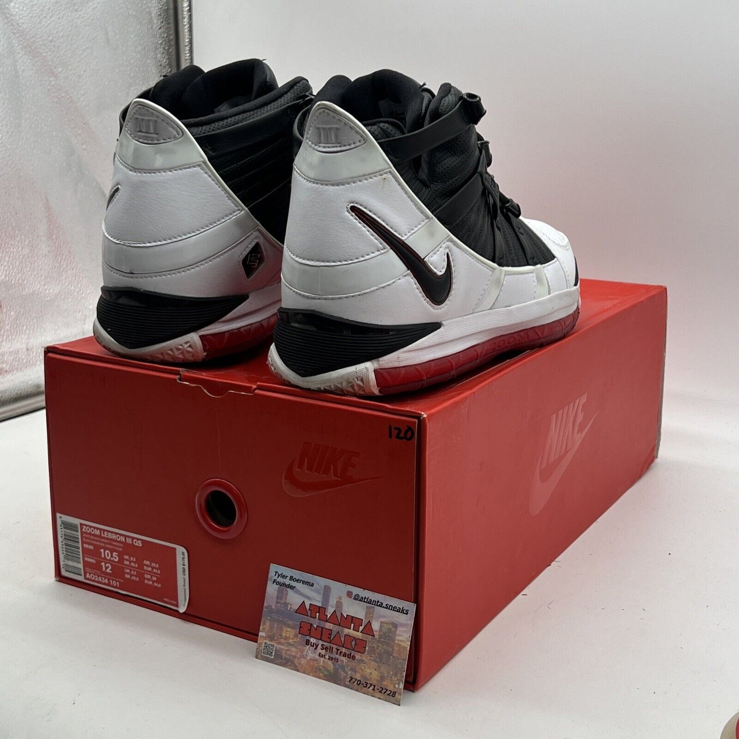 Size 10.5 - Nike Zoom LeBron 3 Retro QS 2019 Home (AO2434-101)