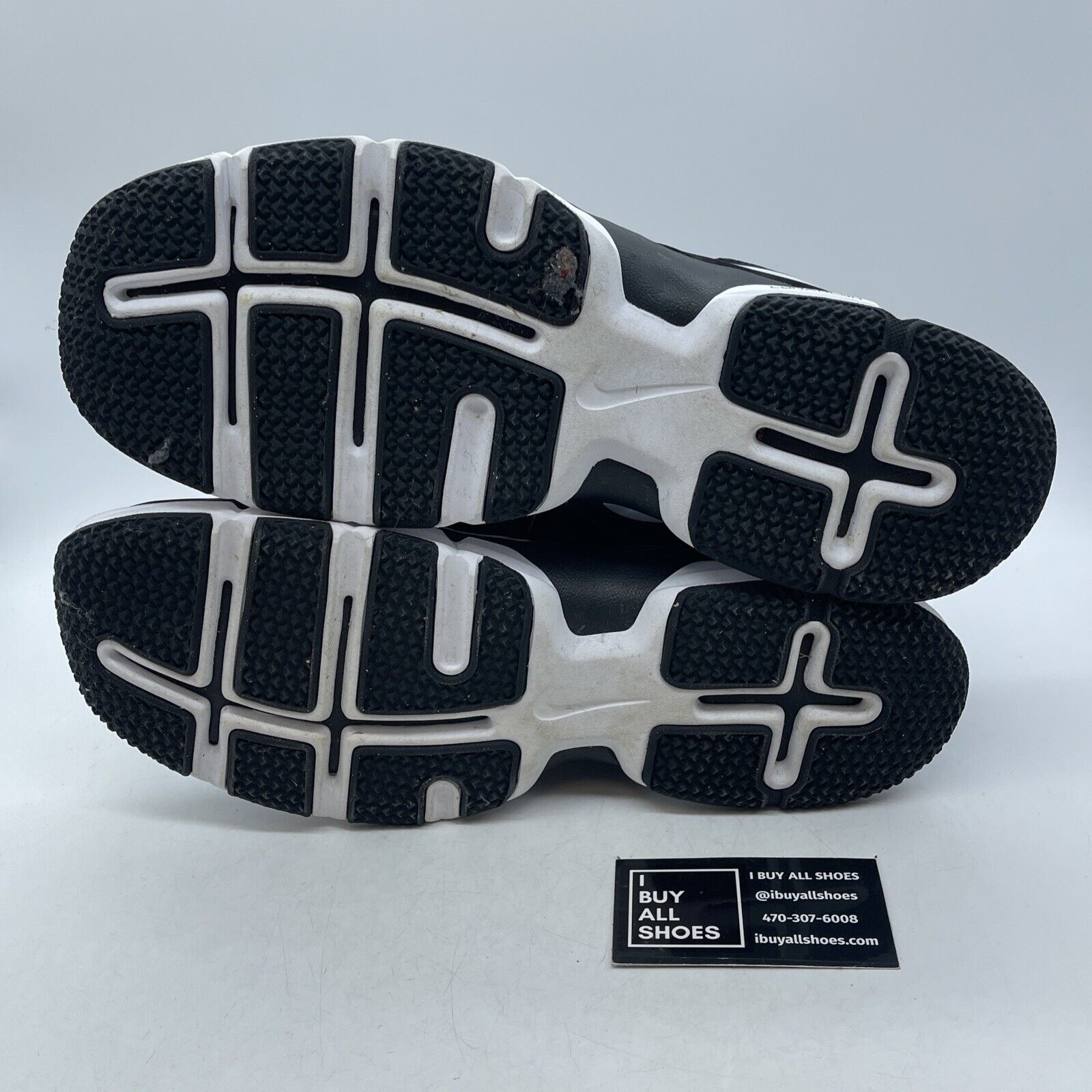 Size 12 - Nike Lunar Fingertrap TR Black White Leather Suede (898066-001)