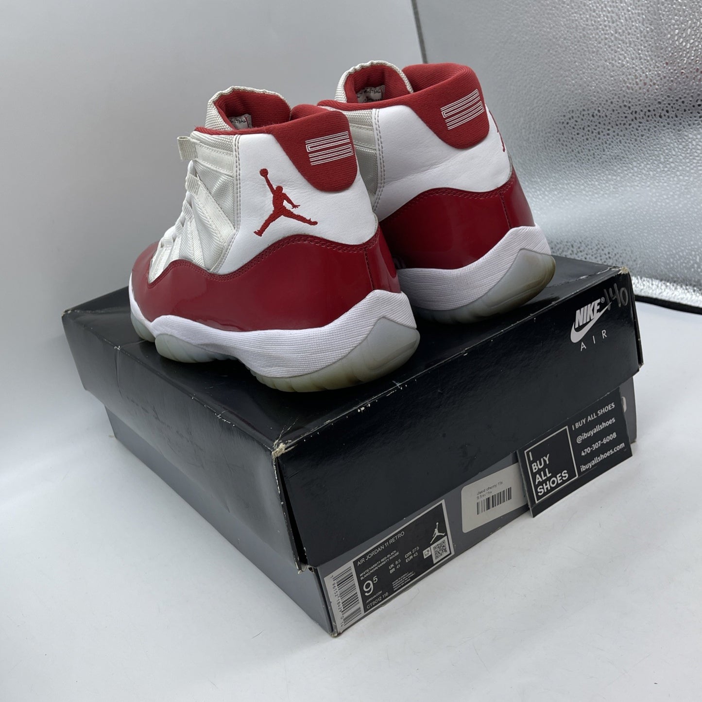 Size 9.5 - Jordan 11 Retro High Cherry Red White Suede Leather (CT8012-116)