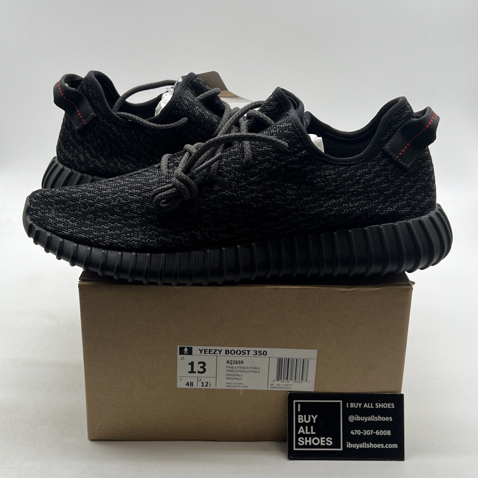 Size 13 - adidas Yeezy Boost 350 2015 Pirate Black (AQ2659)