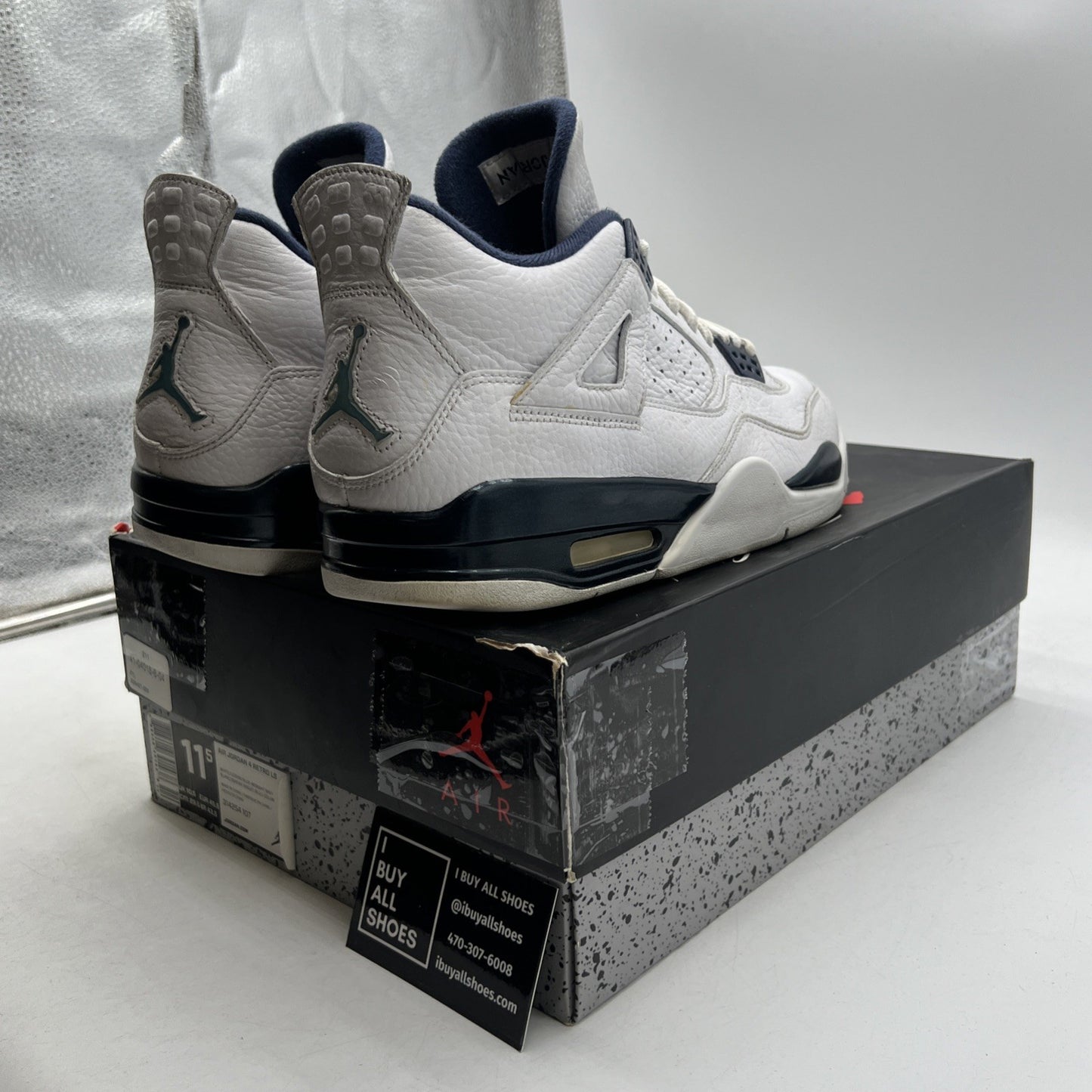 Size 11.5 - Air Jordan 4 Retro LS Columbia (314254-107)