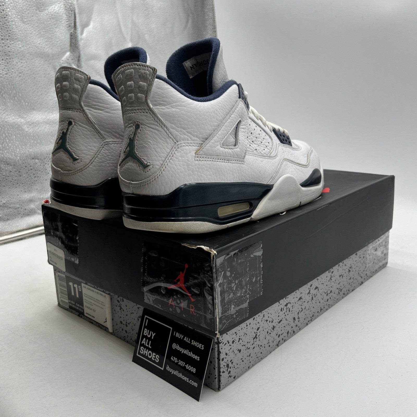 Size 11.5 - Air Jordan 4 Retro LS Columbia (314254-107)