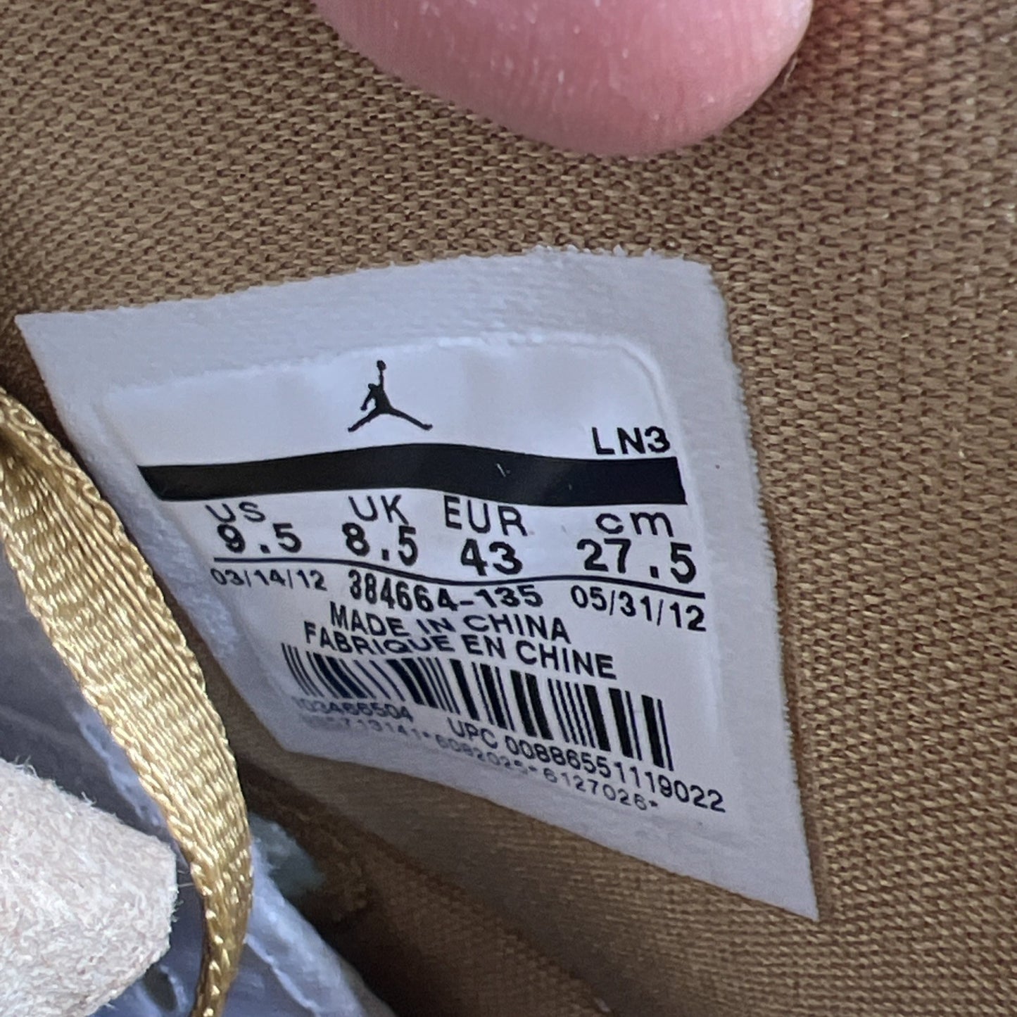 Size 9.5 - Air Jordan 7/6 Retro Golden Moments Pack (535357-935)