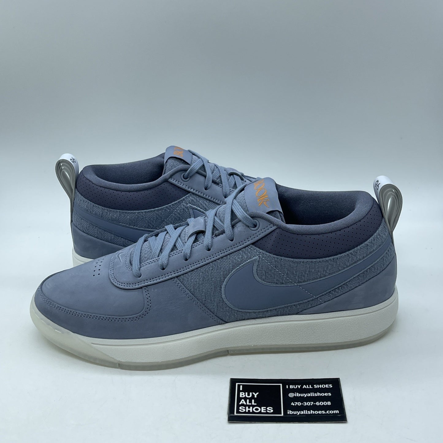 Size 14 - Nike Book 1 Mirage V2 Translucent Outsole Blue Suede (FJ4249-400)