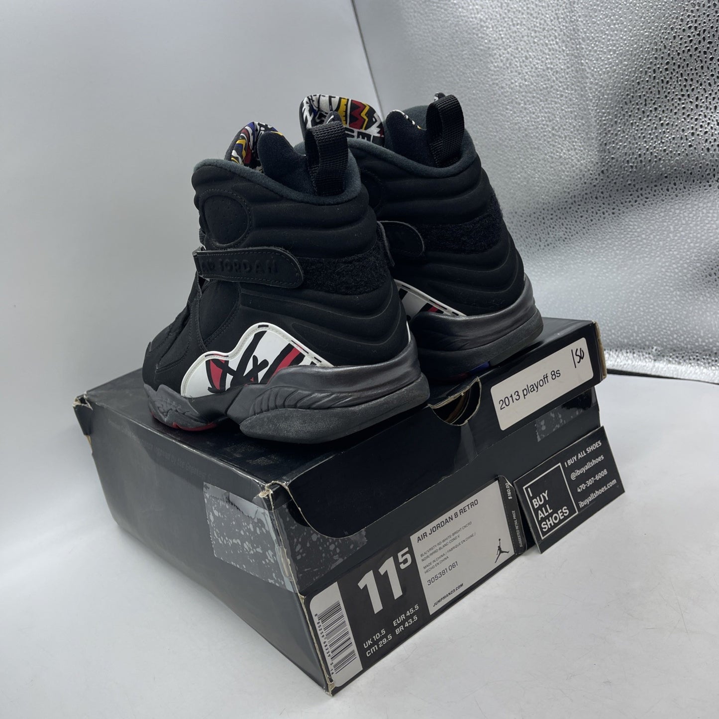 Size 11.5 - Air Jordan 8 Retro 2007 Playoff (305381-061)