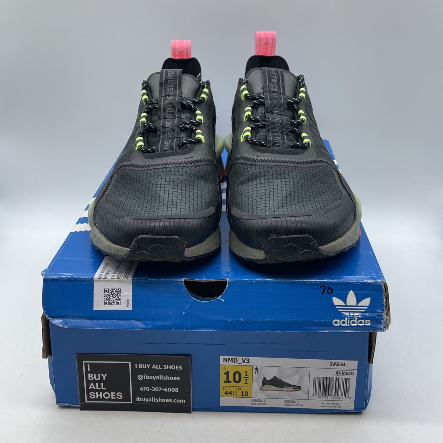 Size 10.5 - Adidas NMD_V3 Black Signal Green (GW3064)