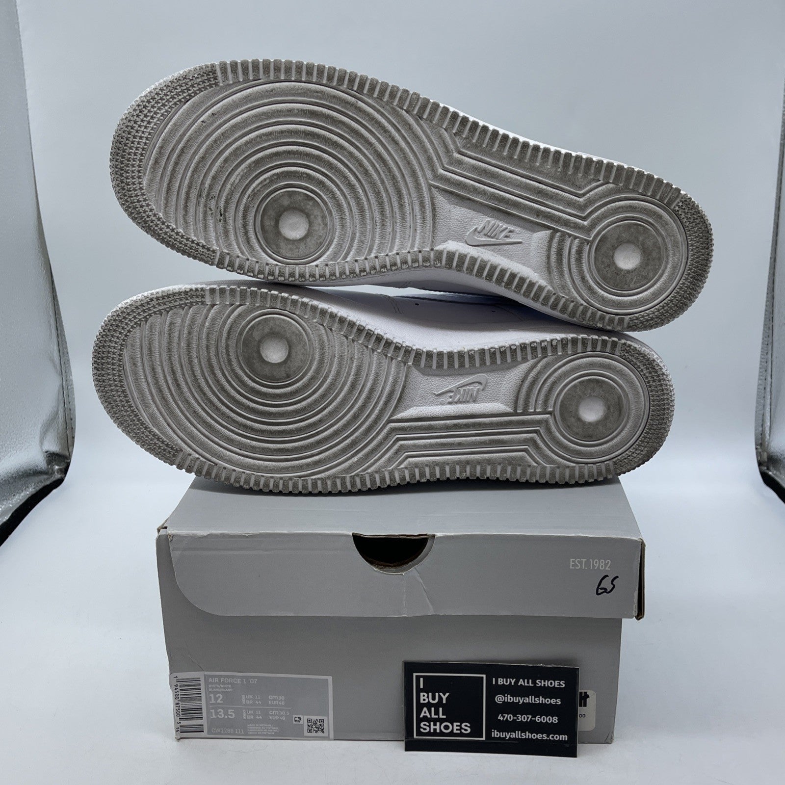 Size 12 - Nike Air Force 1 '07 Low Triple White Leather (CW2288-111)