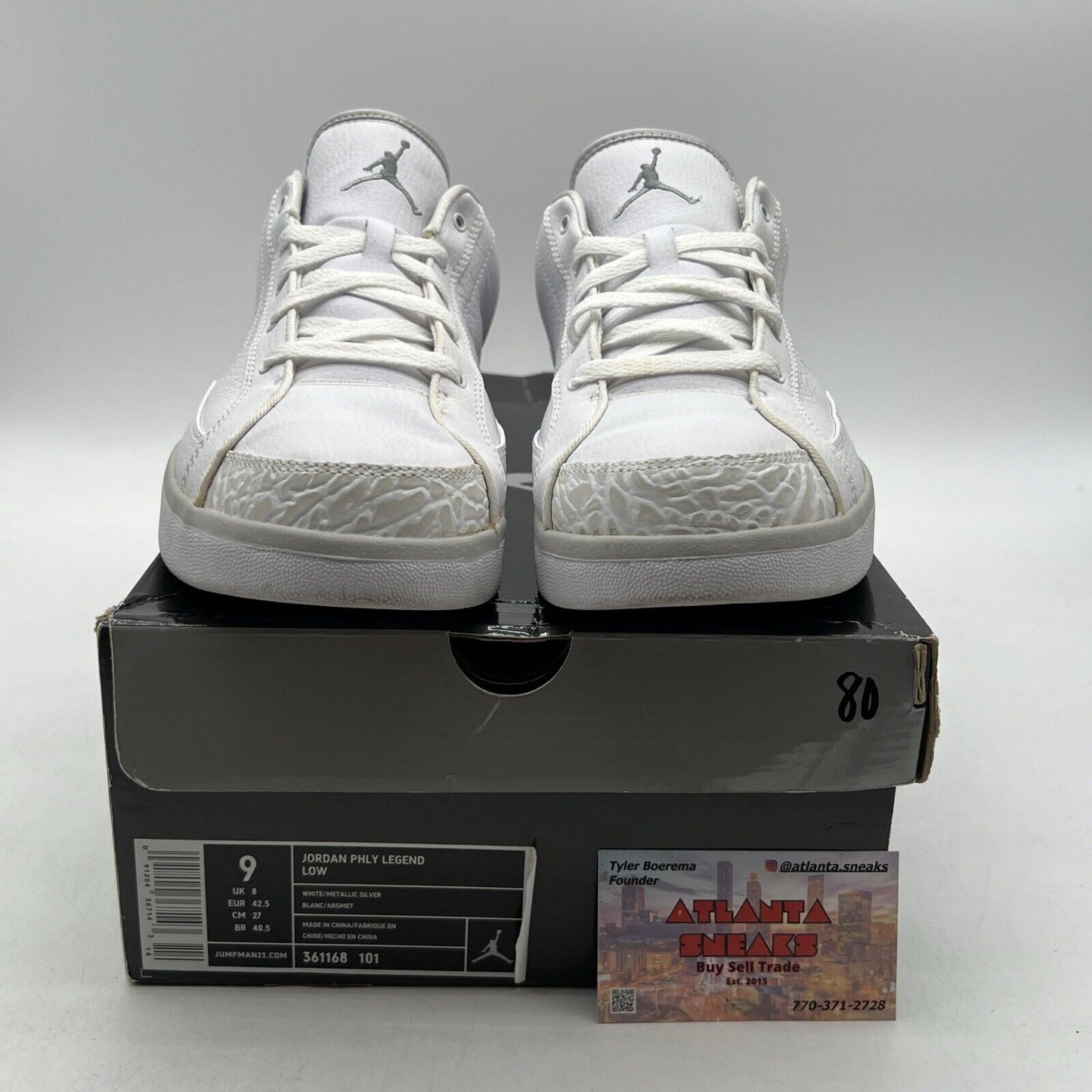 Size 9 - Jordan Phly Legend Low White Elephant (361168-101)