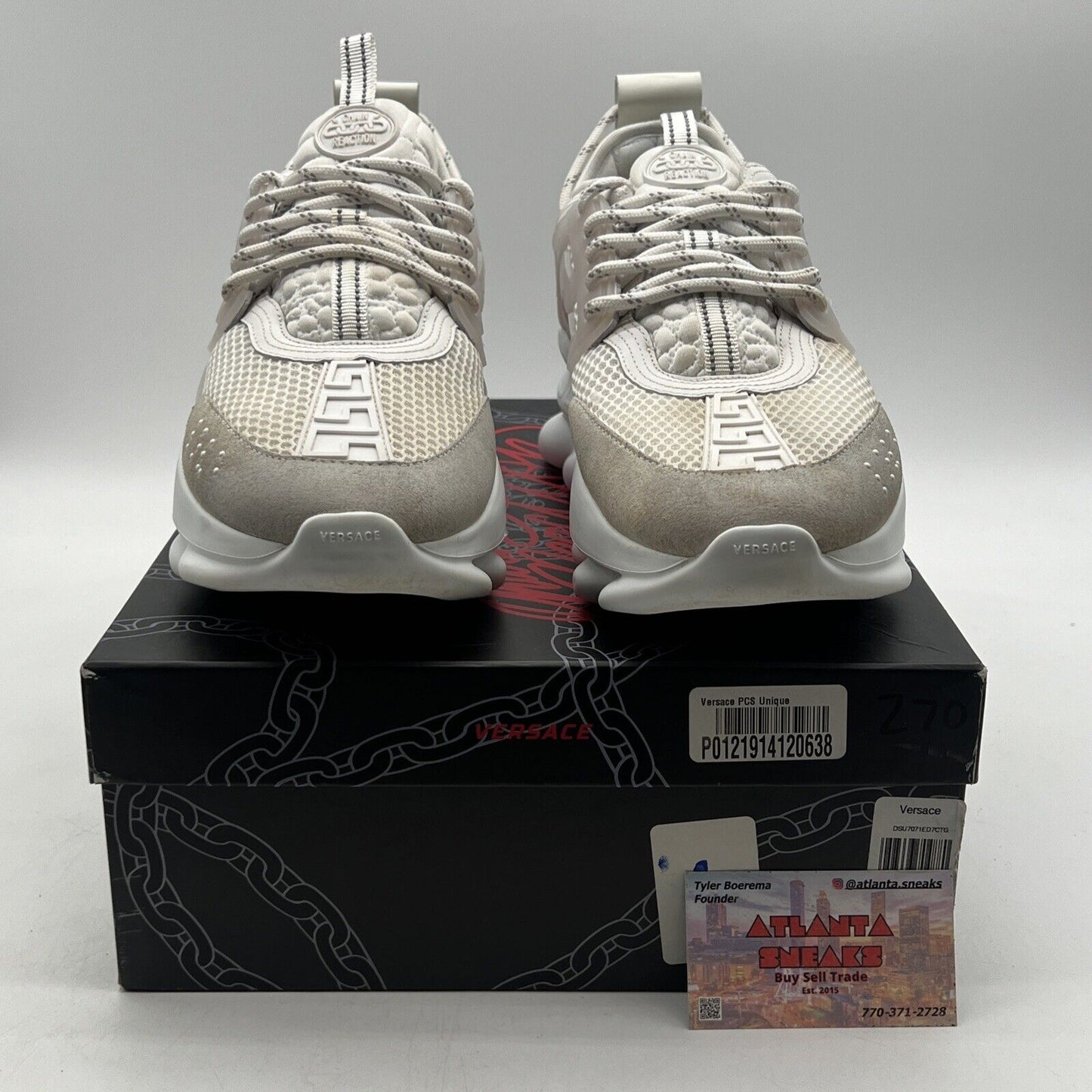 Size 10 - Versace Chain Reaction White (DSU7071E-D7CTG-D01)
