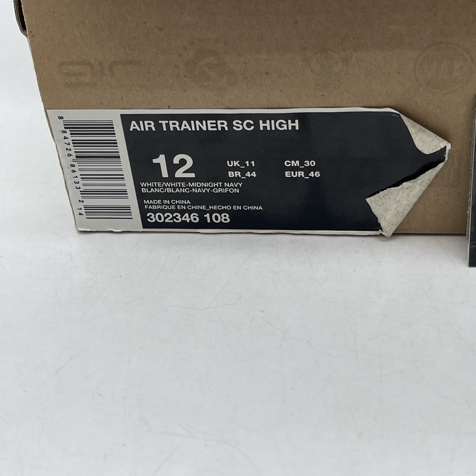 Size 12 - Nike Air Trainer Sc High White (302346-108)