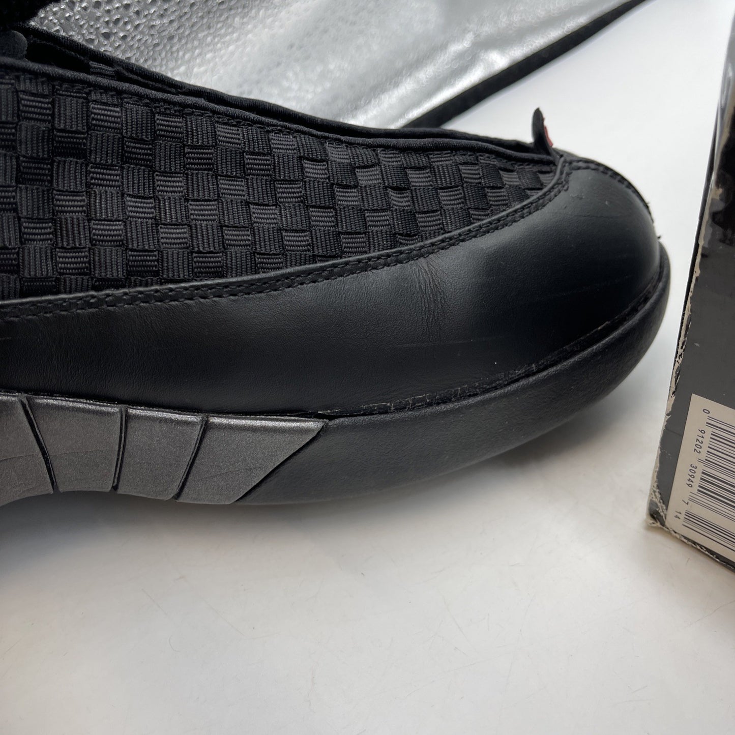 Size 11.5 - Air Jordan 15 Retro 2007 Stealth Black Leather (317111-061)