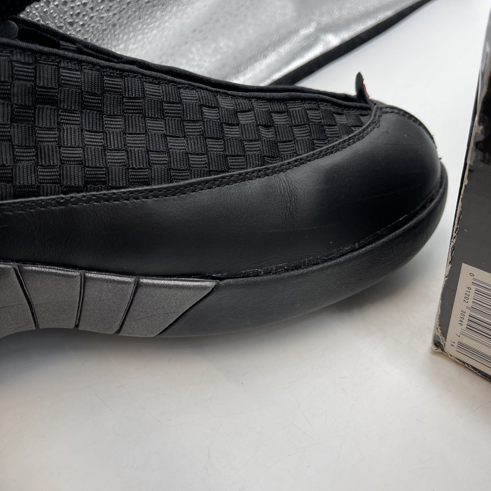 Size 11.5 - Air Jordan 15 Retro 2007 Stealth Black Leather (317111-061)