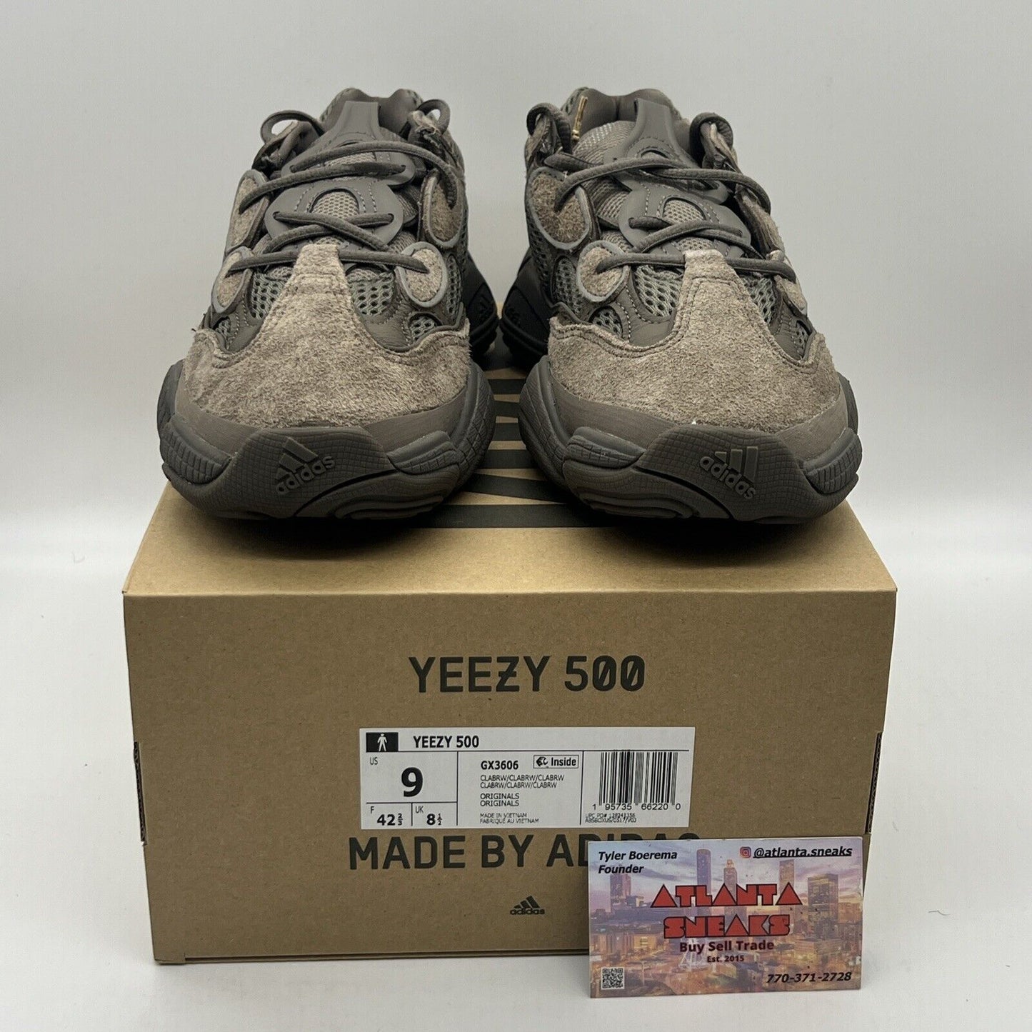 Size 9 - adidas Yeezy 500 Brown Clay Brand New Og All DA Sneakers