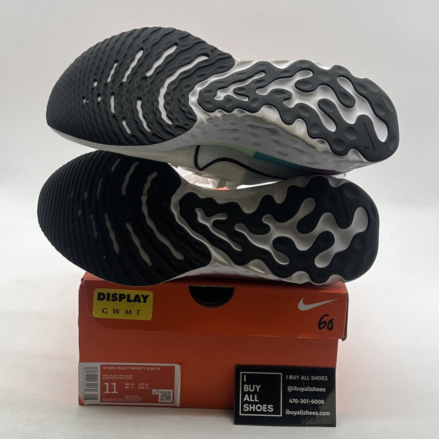 Size 11 - Nike React Infinity Run Flyknit White Ombre W (CD4372-102)