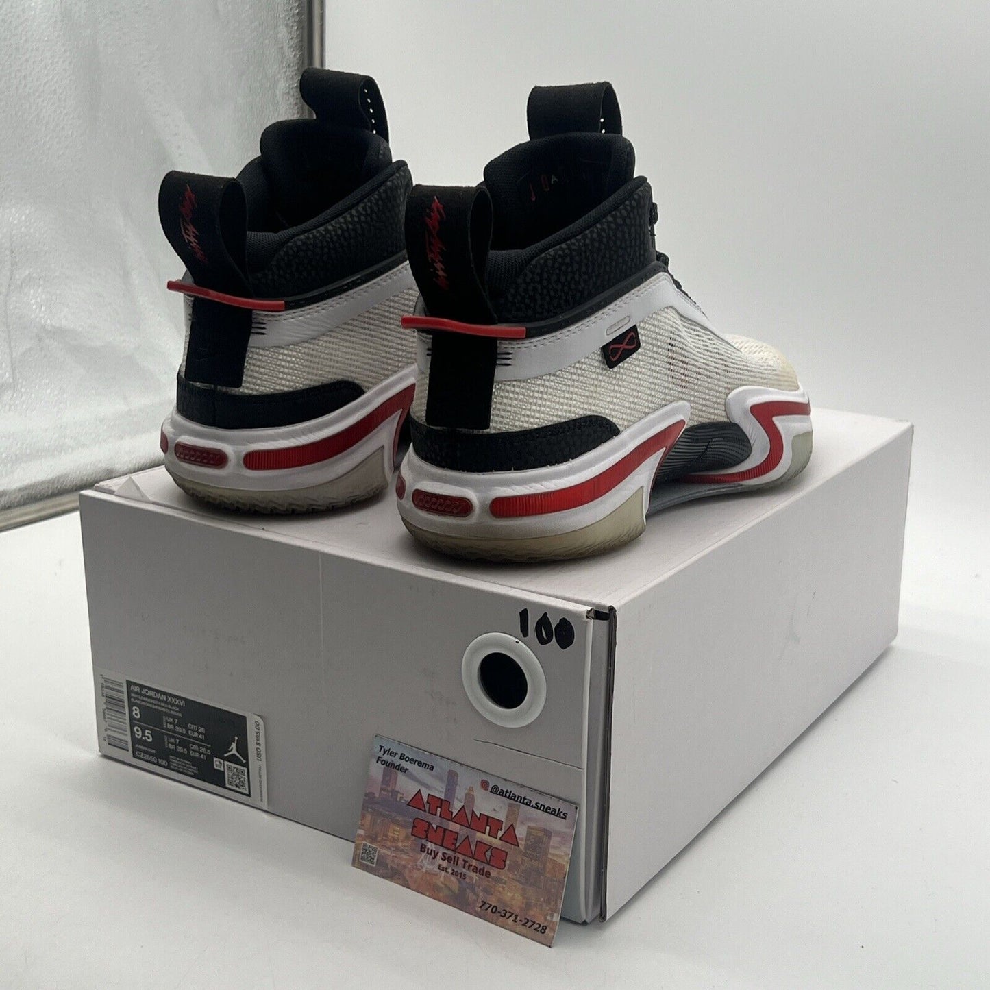 Size 8 - Air Jordan 36 Psychic Energy Black Red White (CZ2650-100)