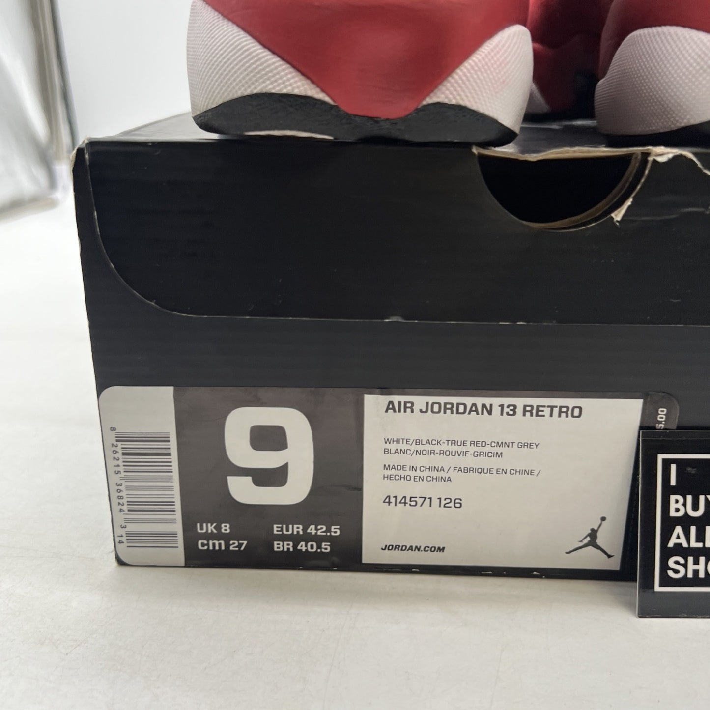 Size 9 - Air Jordan 13 Retro 2014 Grey Toe (414571-126)