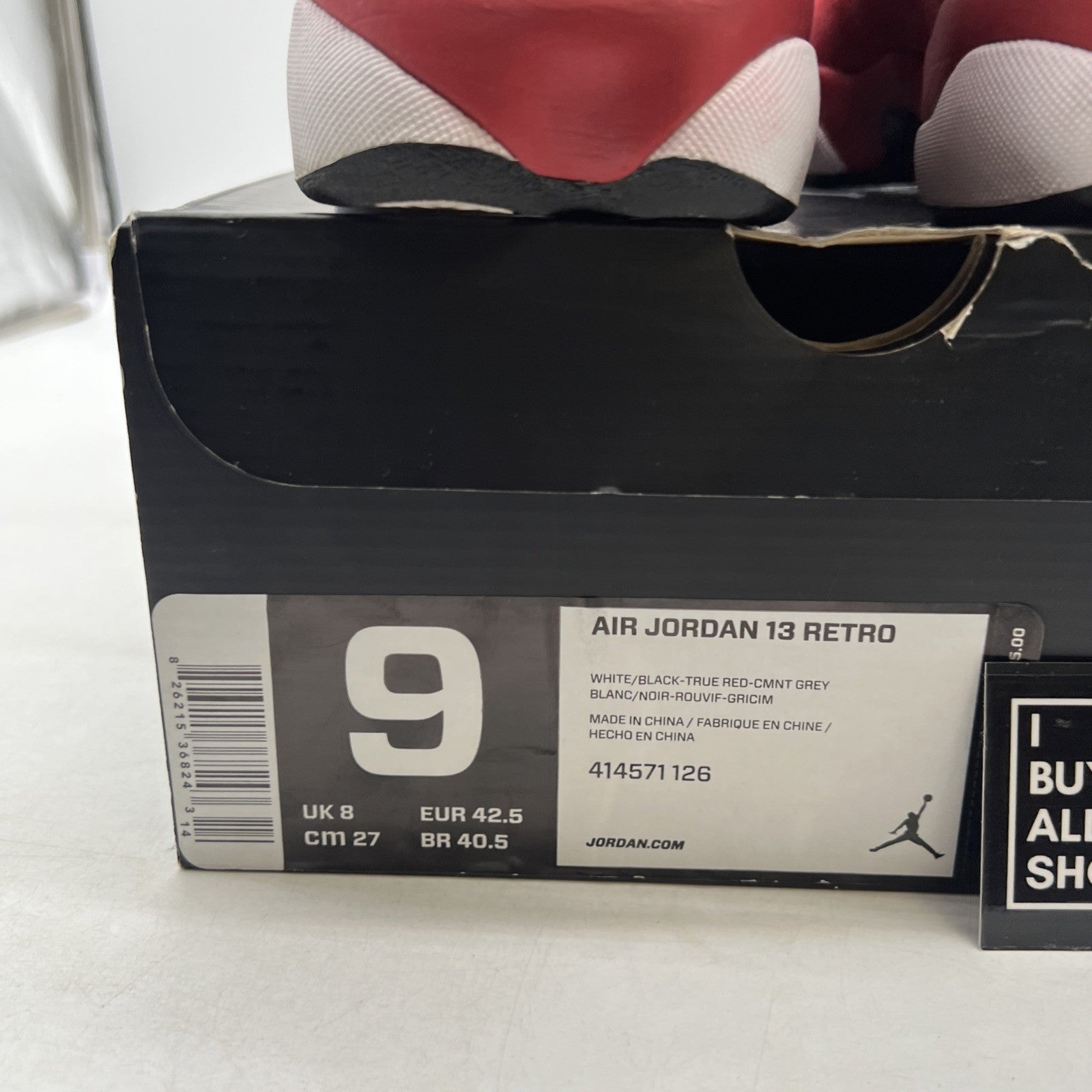 Size 9 - Air Jordan 13 Retro 2014 Grey Toe (414571-126)