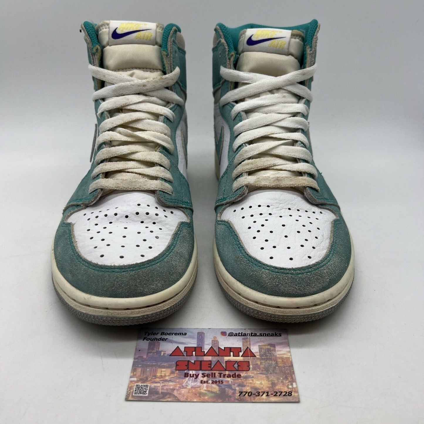 Size 8 - Jordan 1 Retro OG High Turbo Green White Leather (555088-311)