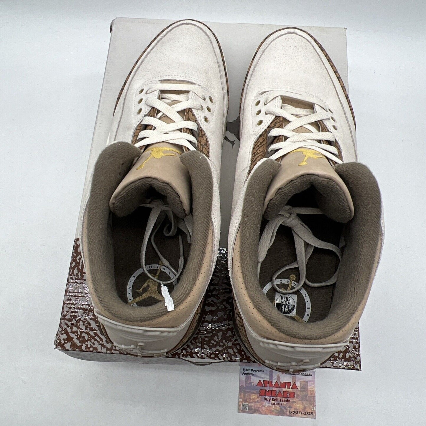 Size 14 - Jordan 3 Retro Low Palomino Brown Tan Suede (CT8532-102)