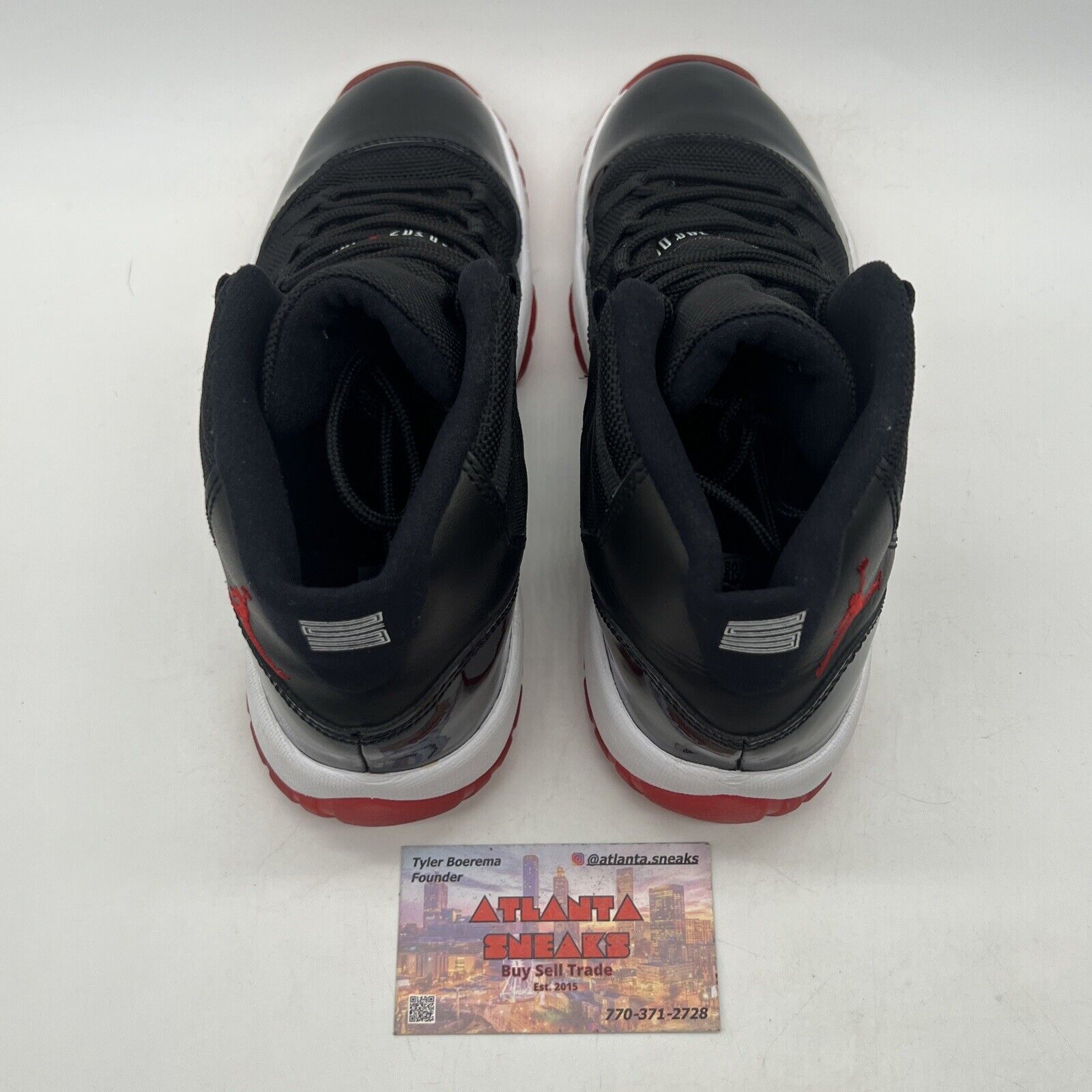 Size 5 - Jordan 11 Retro Bred 2019 (GS) Black Red White Leather  (378038-010)