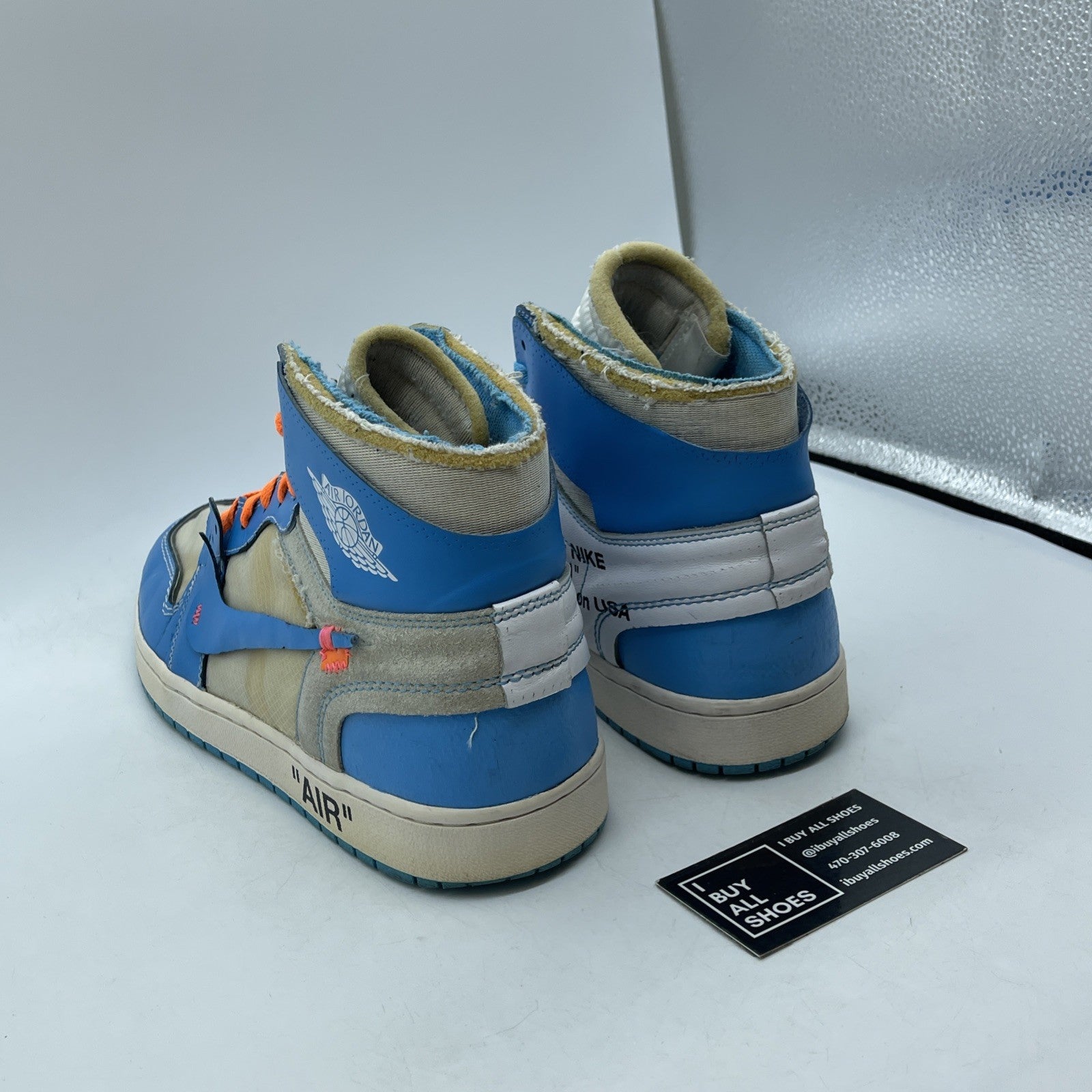 Size 12 - Jordan 1 Retro OG x Off-White High UNC Blue White Grey (AQ0818-148)