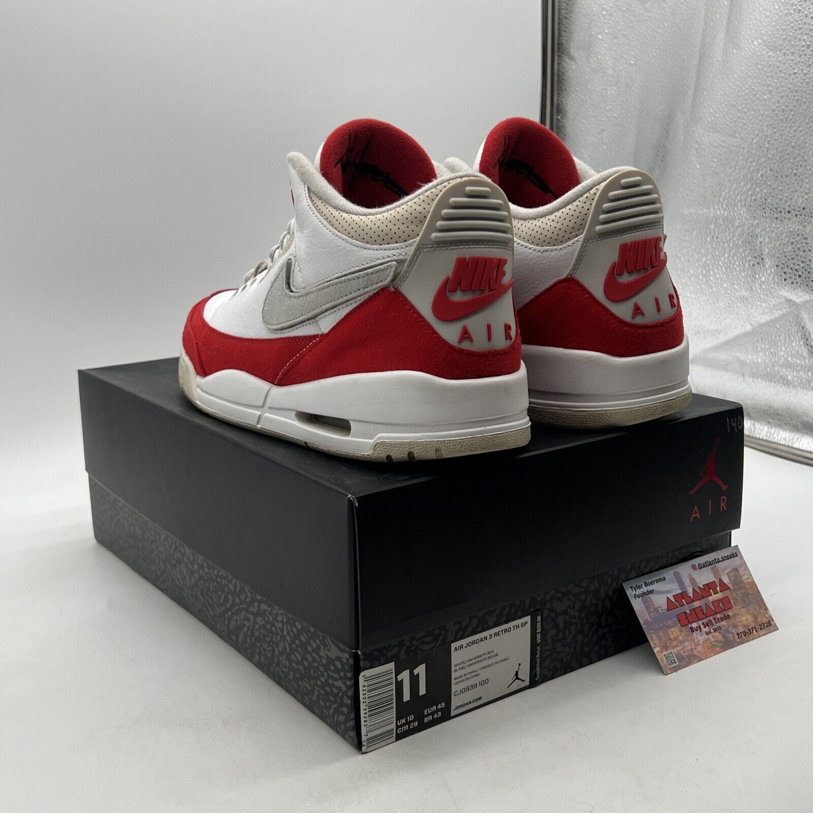Size 11 - Jordan 3 Retro Tinker Air Max 1 2019 (CJ0939-100)