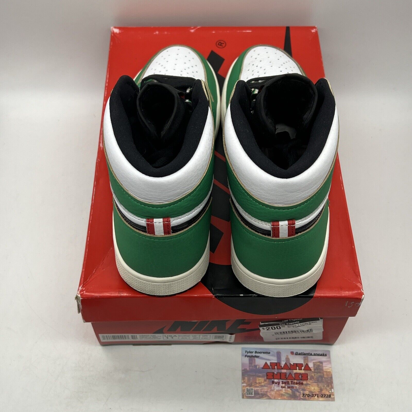 Size 11 - Air Jordan 1 Retro OG Lucky Green W White Black Leather (DB4612-300)