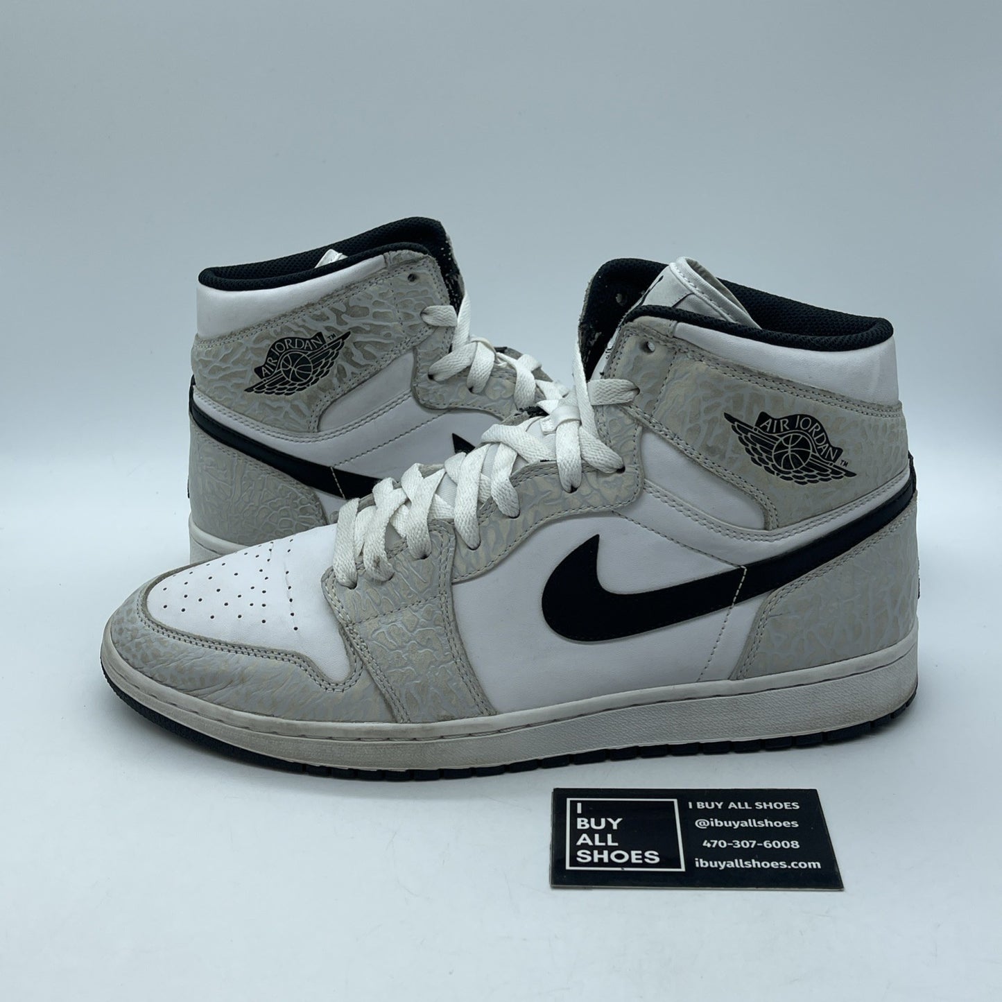 Size 11.5 - Air Jordan 1 Retro High White Elephant Grey White (839115-106)