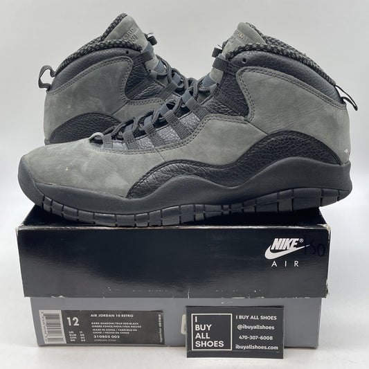 Size 12 - Air Jordan 10 Retro 2018 Shadow Grey Black Suede Leather (310805-002)