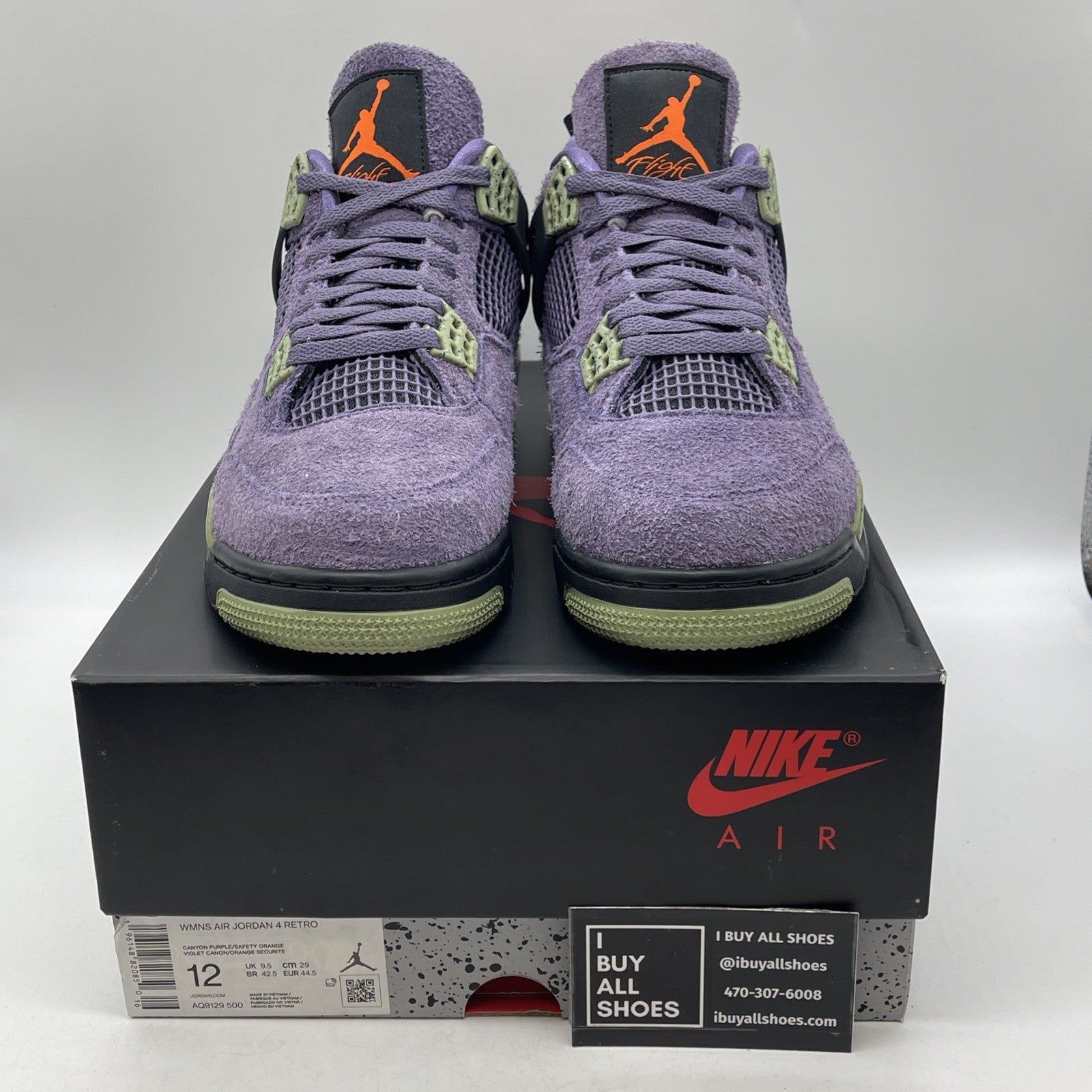 Size 12W - Air Jordan 4 Retro Mid Canyon Purple (AQ9129-500)