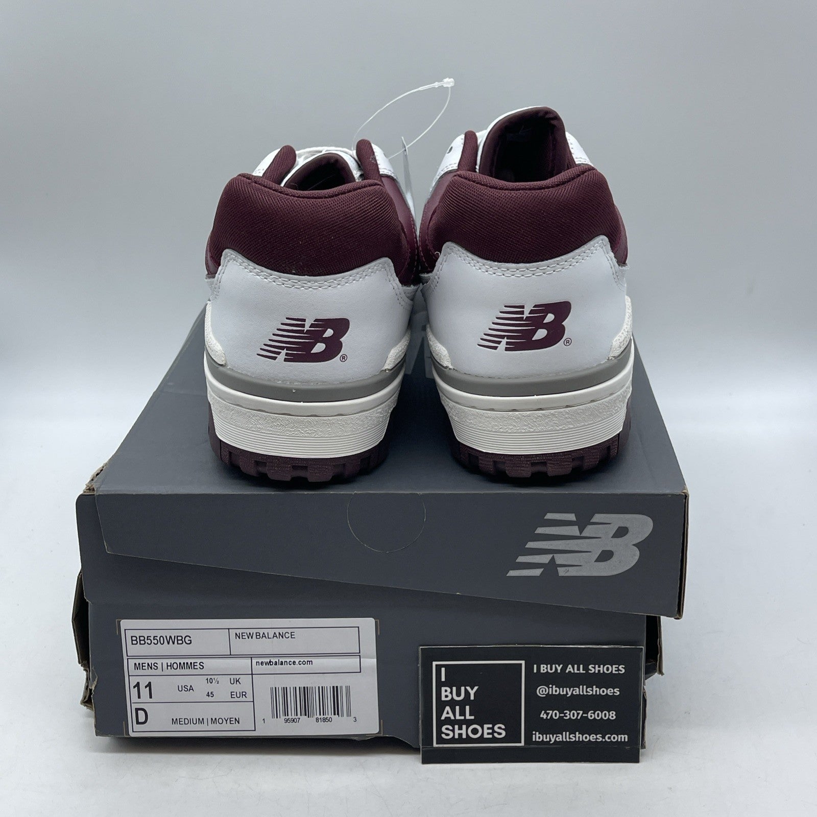 Size 11 - New Balance 550 Burgundy Turquoise (BB550WBG)