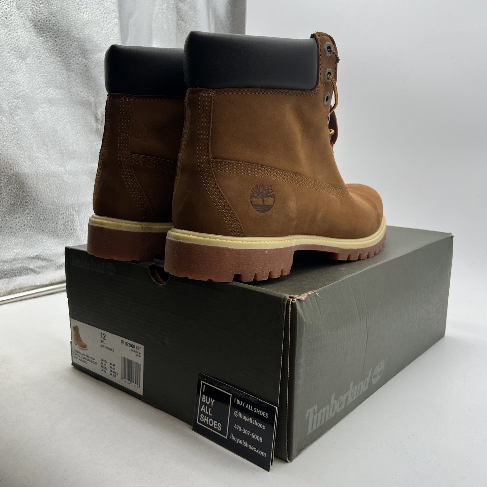 Size 12 - TIMBERLAND 6" Premium 'Rust Nubuck' Waterproof Boots (TB072066-827)