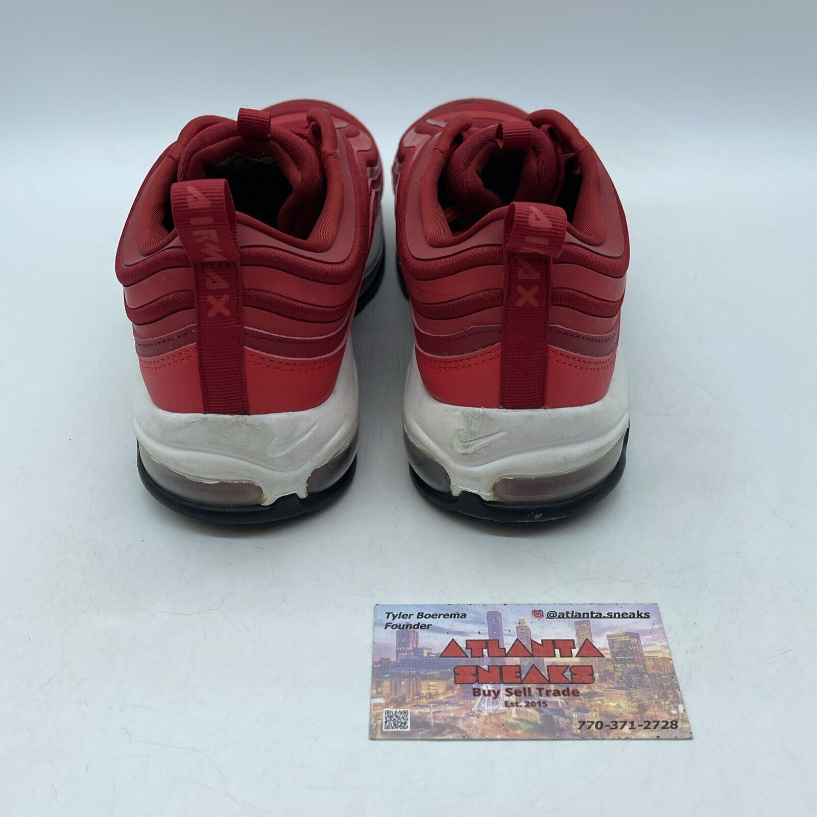 Size 10W - Nike Air Max 97 Ultra Gym Red White Black Suede Leather (917704-601)