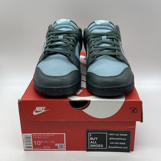 Size 10.5 - Nike Dunk SE Low Vintage Green Denim Turquoise Leather (FZ3052-300)