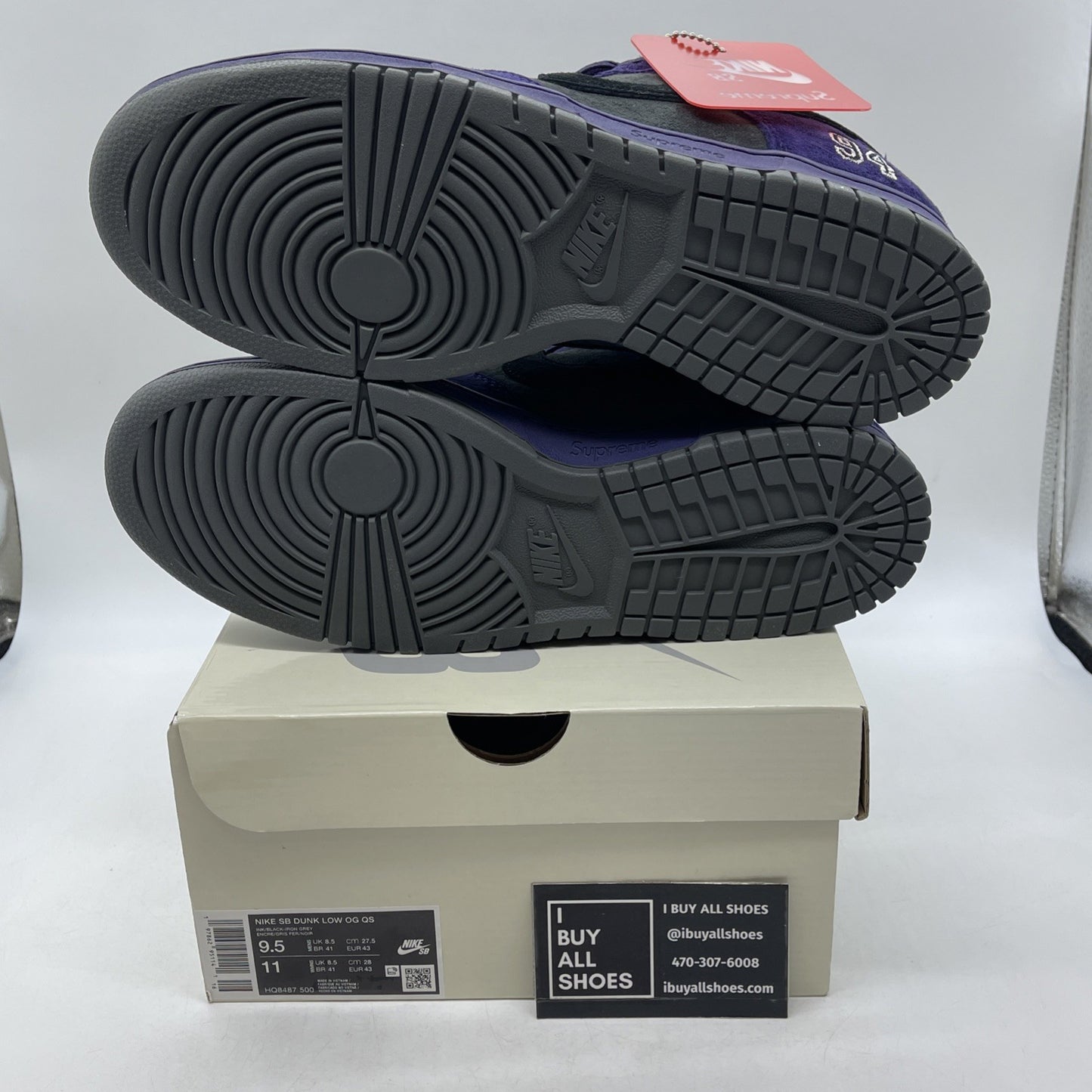 Size 9.5 - Supreme x Nike Dunk SB Low Ink (HQ8487-500)