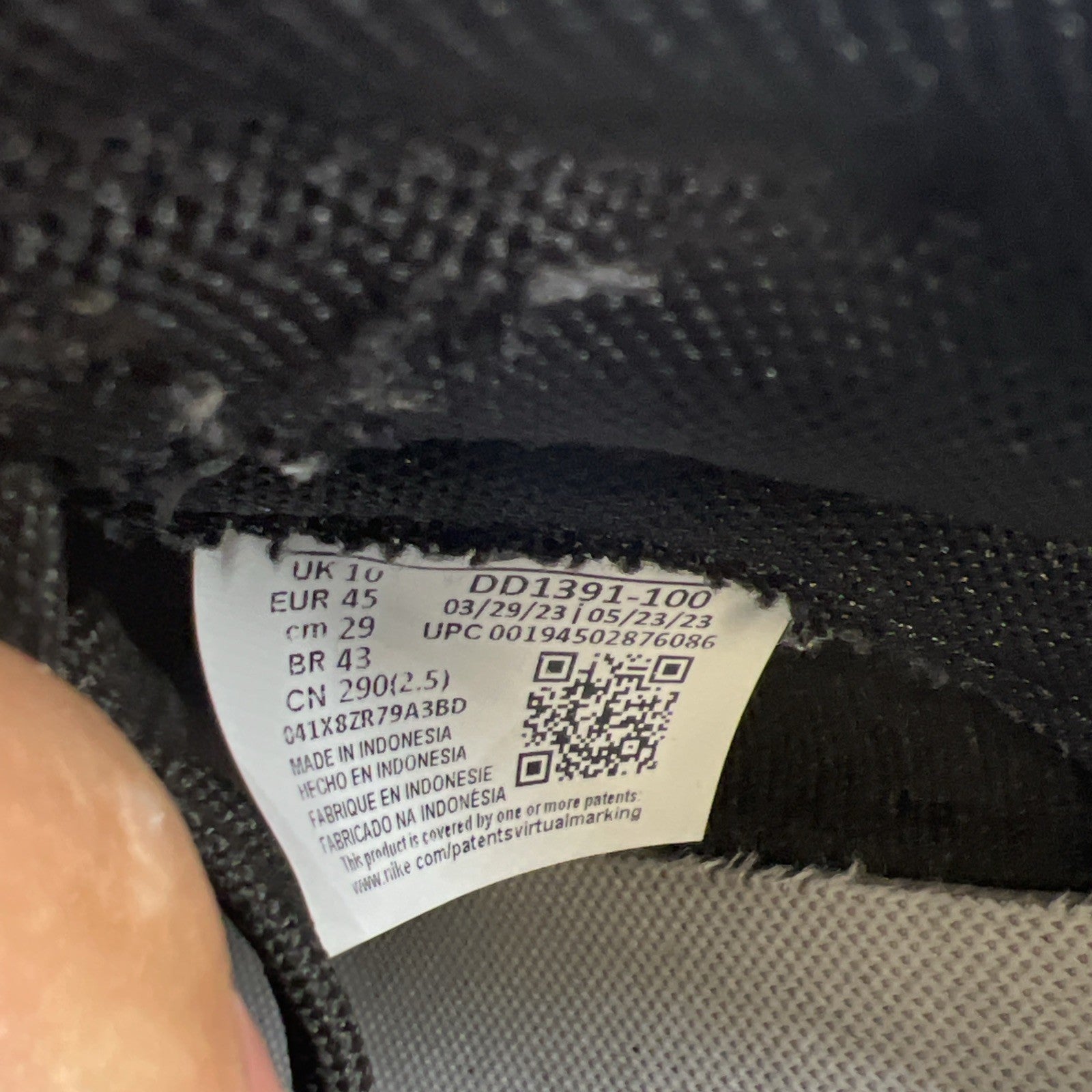 Size 11 - Nike Dunk Low Black White (DD391-100)