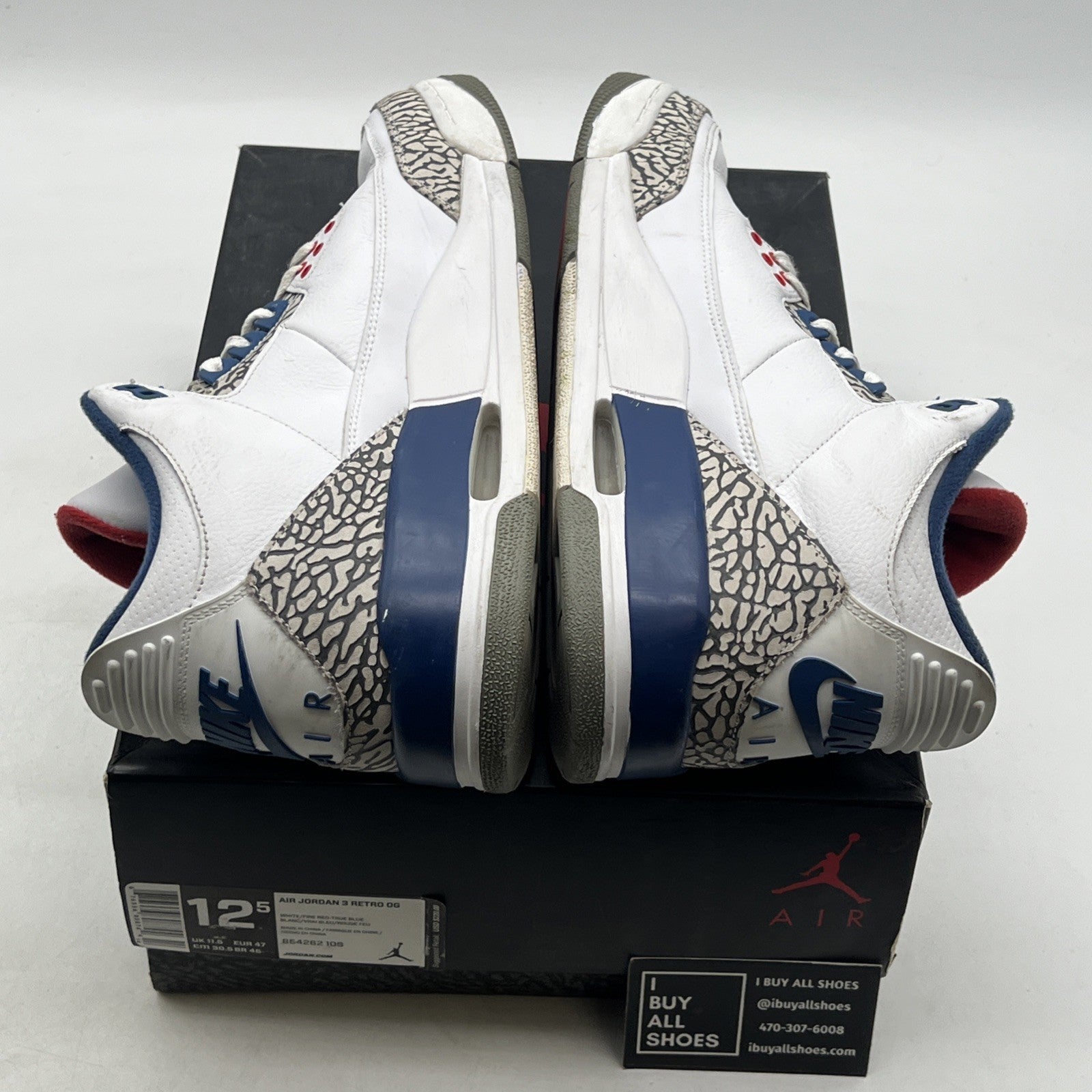 Size 12.5 - Air Jordan 3 Retro OG Mid True Blue (854262-106)