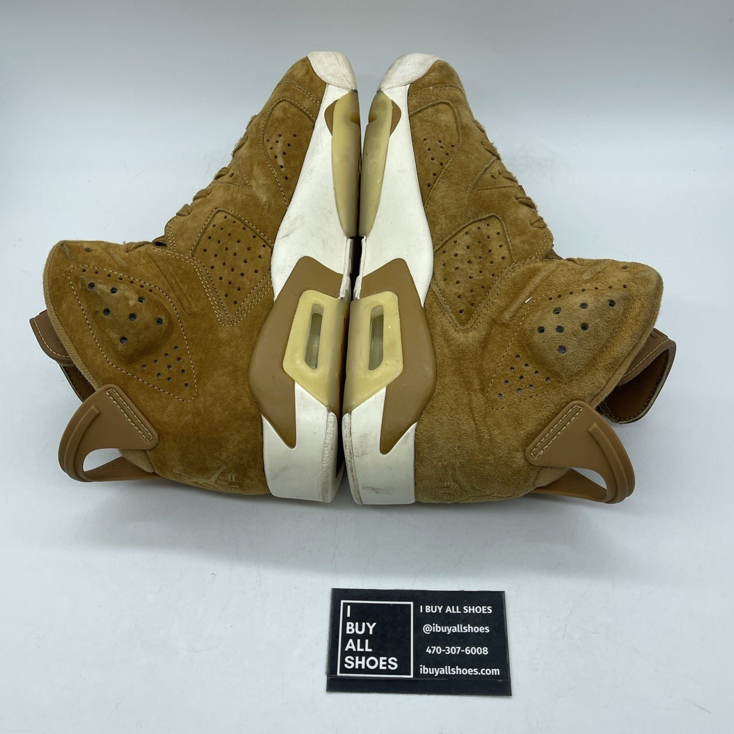 Size 9.5 - Air Jordan 6 Retro Wheat Brown White Suede (384664-705)